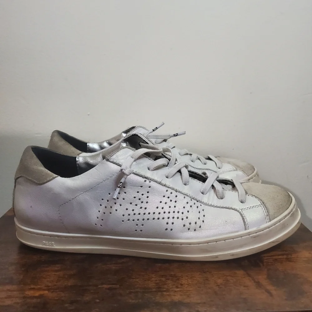 Womens P448 John W Textured Iridescent Sneakers Size 10.5